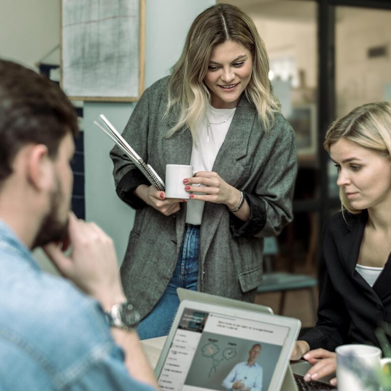 Skills are developed through E-Learning in the office.