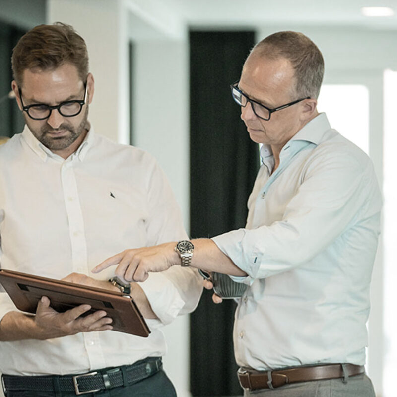 Professionals considering sales numbers