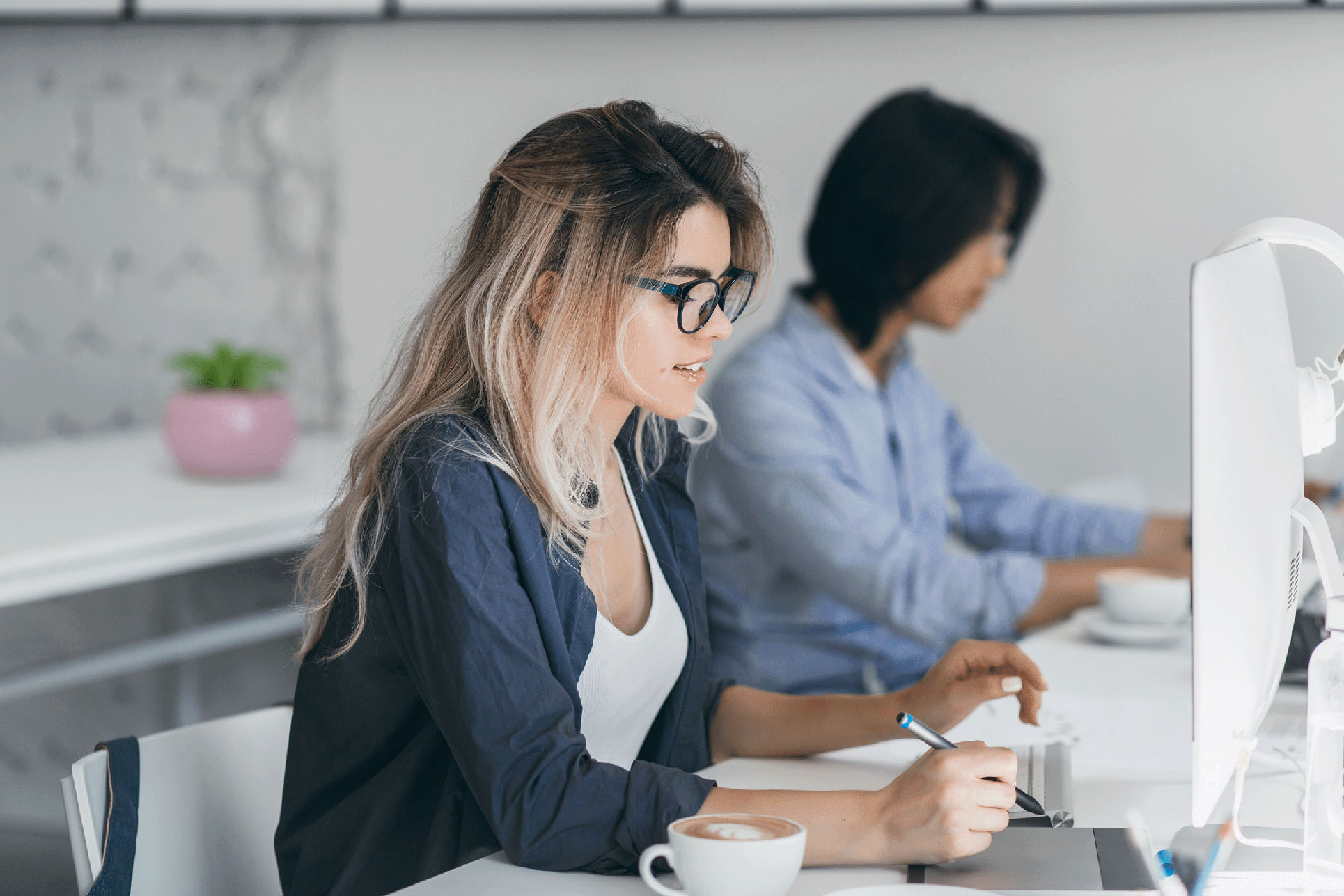 Professionals in office setting